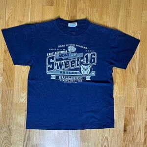 Vintage Butler University NCAA 2003 Sweet Sixteen T Shirt Navy Size Medium